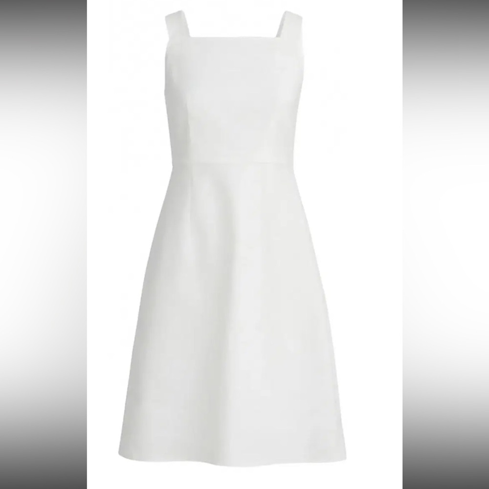 White linen Sleeveless Dress